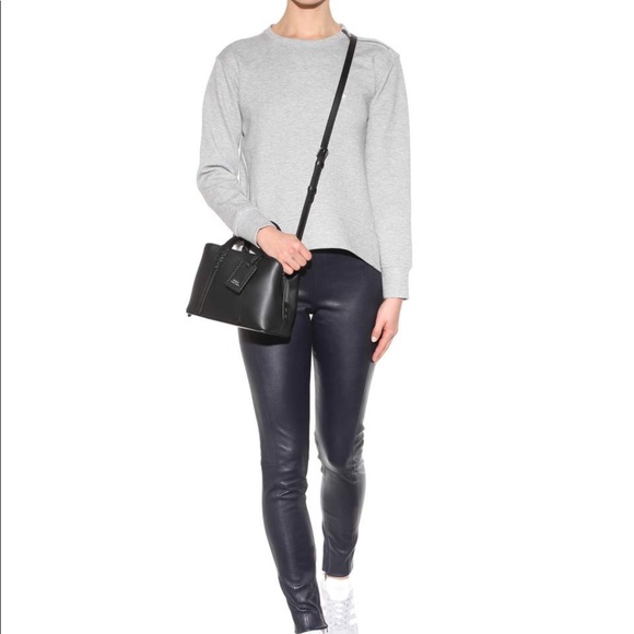 POLO RALPH LAUREN LAMB LEATHER STRETCH LEGGINGS - Picture 5 of 8